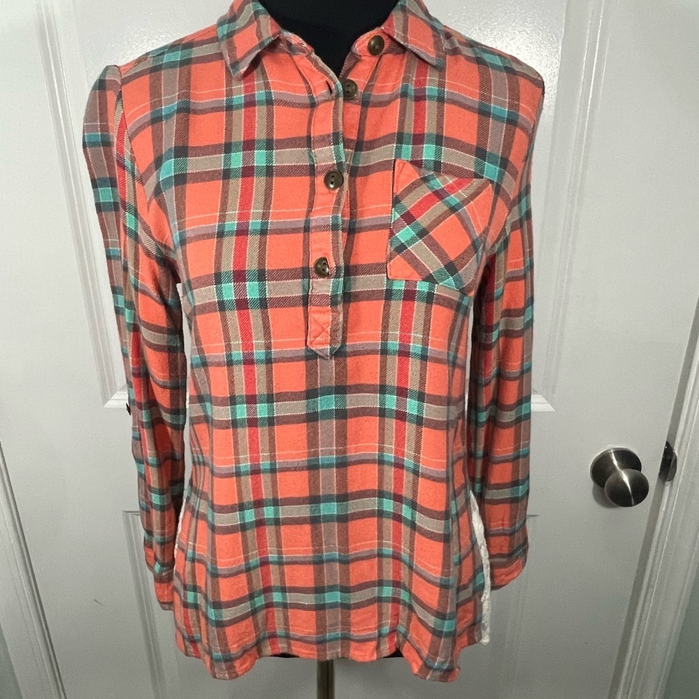Matilda Jane Plaid Button-Up Women's Top Size XS CB-113